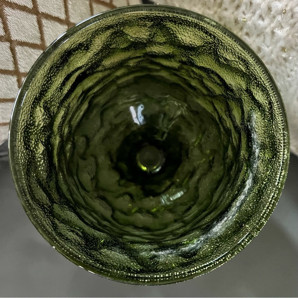 VINTAGE Authentic E.O. BRODY CO CLEVELAND Crinkle GLASS Pedestal GOBLET A 102 - Picture 12 of 12